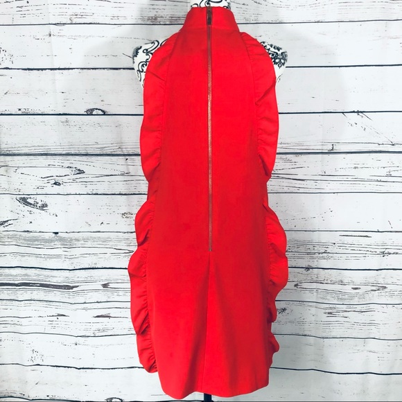 Ted Baker Torriya Ruffle Tunic Dress High Collar Pockets Sleeveless Ted Size 2 - Picture 7 of 13